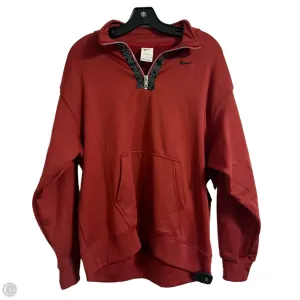Lightweight sweater Athletic Sweatshirt Collar By Nike Apparel In Red, Size: S