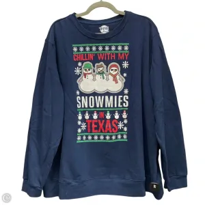 Winter Fashion Sweatshirt Crewneck By Home Free In Navy, Size: 2x