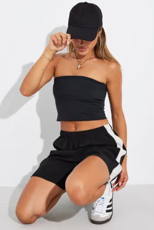 Black Baggy Basketball Shorts Travel Comfort