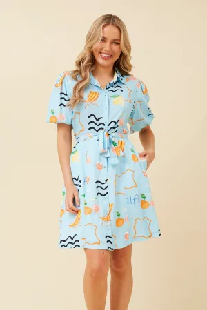MIRANDA WANDERLUST LINEN DRESS Desk Style Light Fit