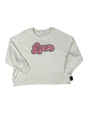 QuickDryMaterial Sweatshirt Crewneck By Altard State In Cream & Pink, Size: L