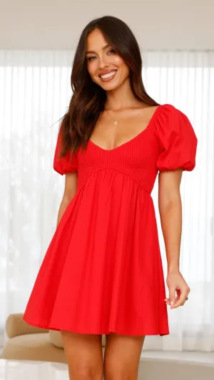 Sahirah Mini Dress - Red Comfortable fit mini