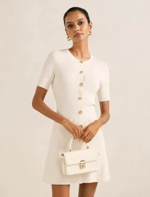 Moisture wicking Urban Beat Mallory Petite Button Detail Mini Dress