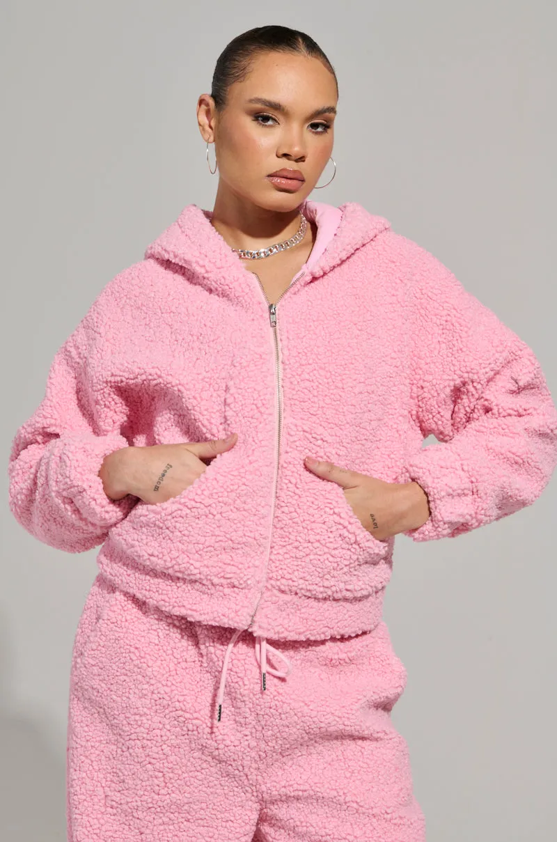 SOUR CANDY SHERPA ZIP UP HOODIE Business Ready