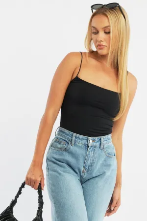 Meta Mood Sporty Shorts Black Supersoft Cami Top Double Layer
