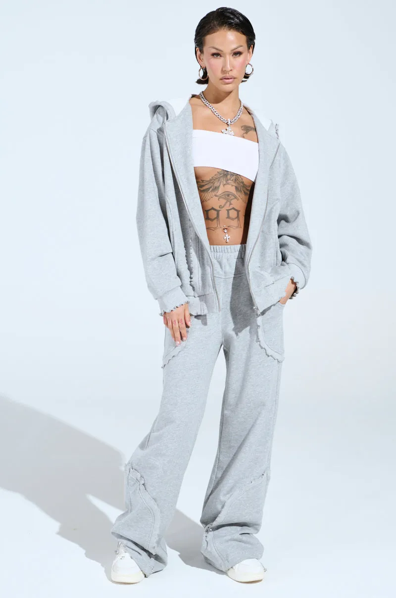 product holiday wearability COME CHILL WITH ME ZIP UP SWEATSHIRT