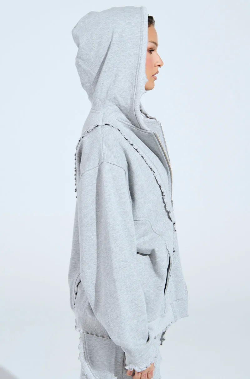 product clearance Functional Design COME CHILL WITH ME ZIP UP SWEATSHIRT