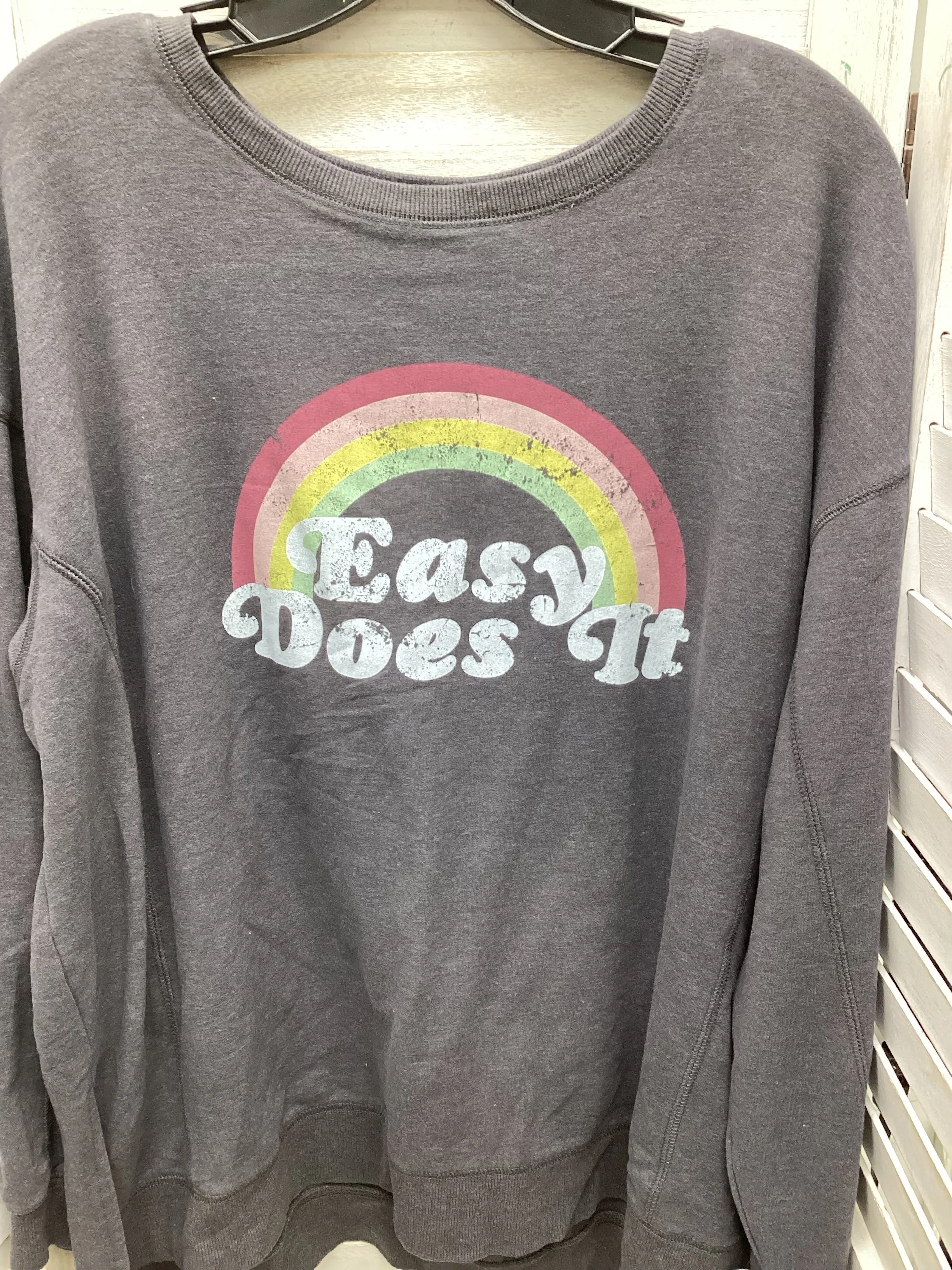 Sweatshirt Crewneck By Wildfox In Grey, Size: Xl MultiPocket Design