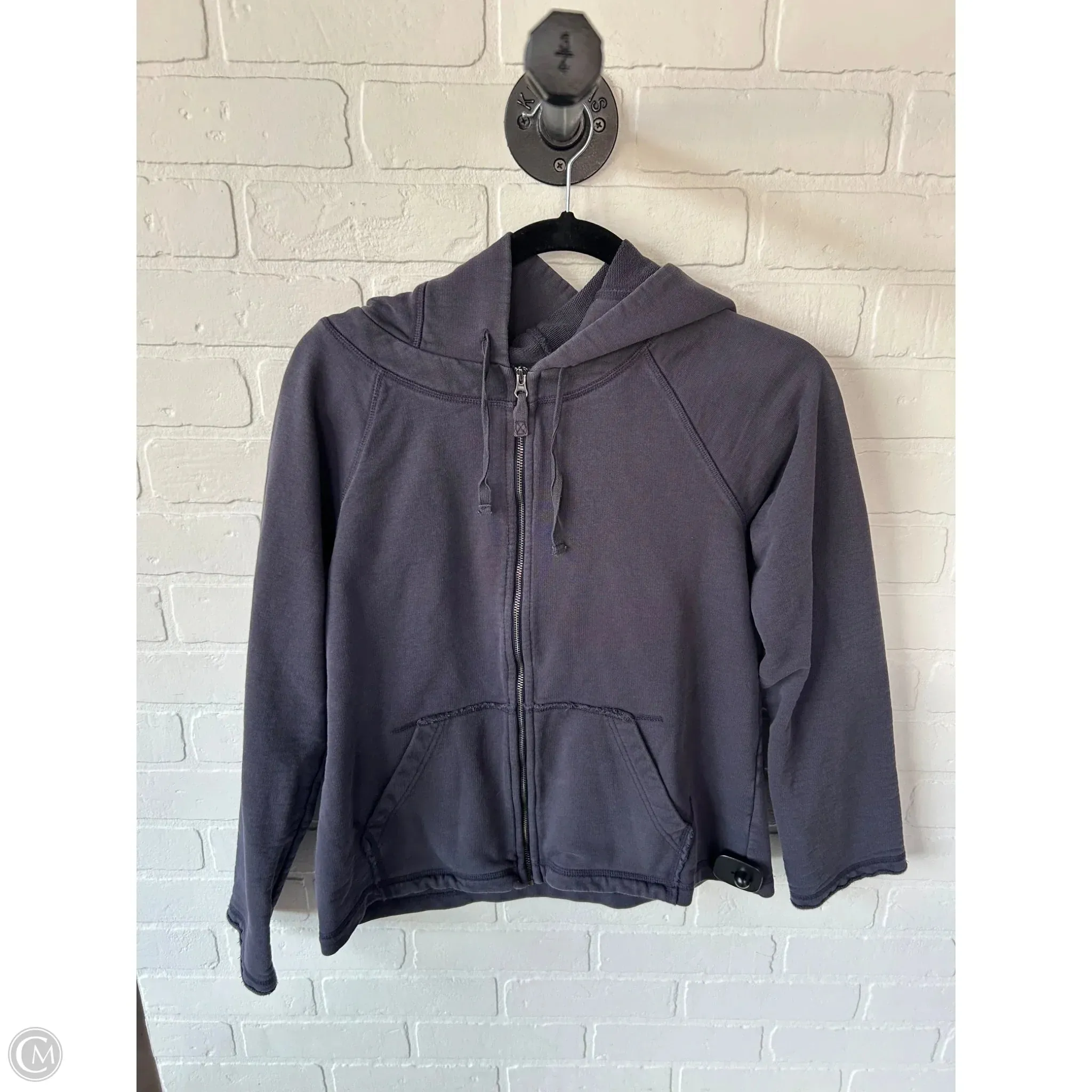 Sweatshirt Hoodie By Eileen Fisher In Grey, Size: M Romance Fit
