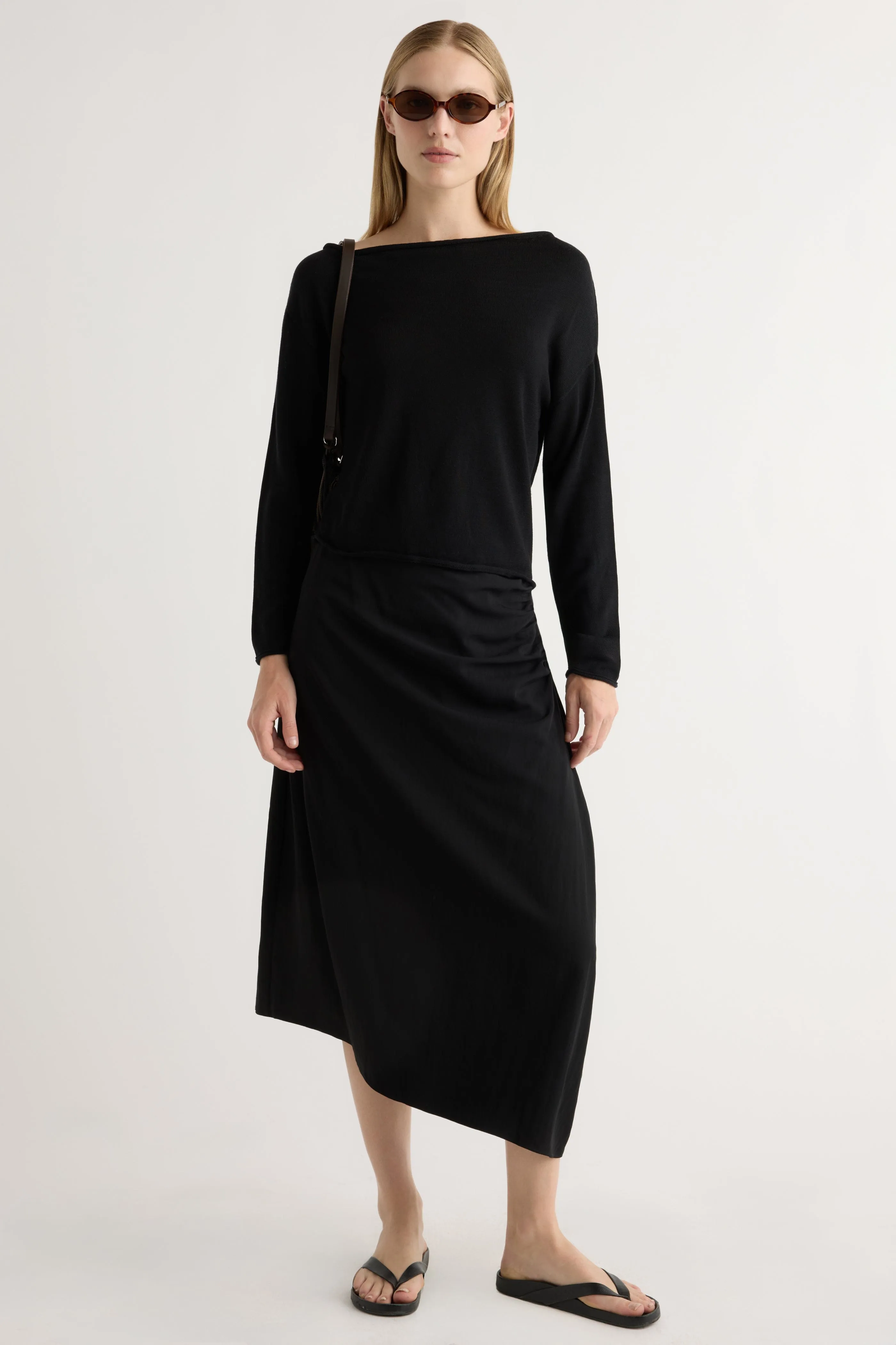 Hachi Tencel-Wool Off-Shoulder Sweater Effortless Comfort