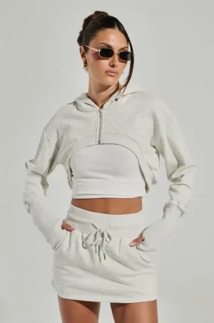 Fashion Relaxed Relaxed Comfort STINGY WITH MY TIME SUPER CROPPED SWEATSHIRT