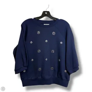 CompressionKnit Sweatshirt Crewneck By Clothes Mentor In Navy, Size: S