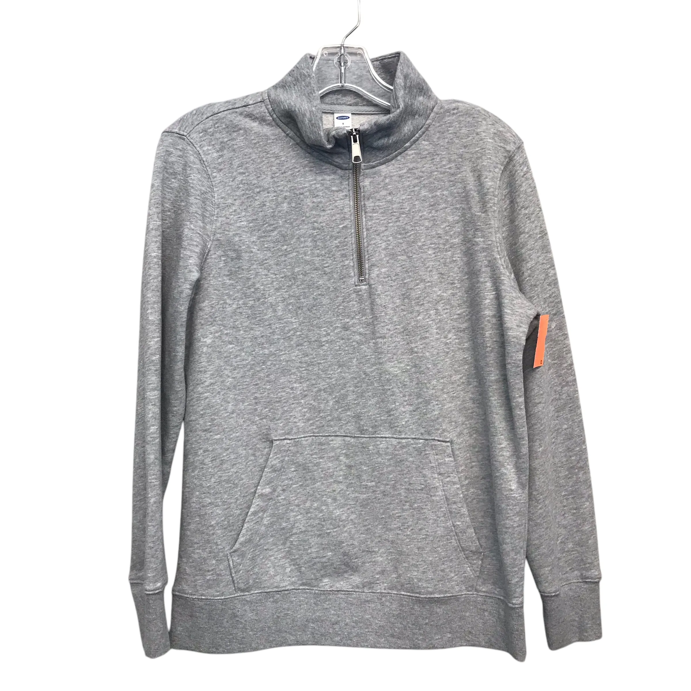 AllDayComfort Relaxed Blouse Athletic Sweatshirt Collar By Old Navy In Grey, Size:S