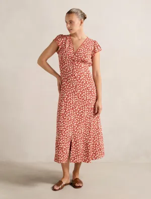 Vibrant Comfort Winona Scallop Detail Midi Dress