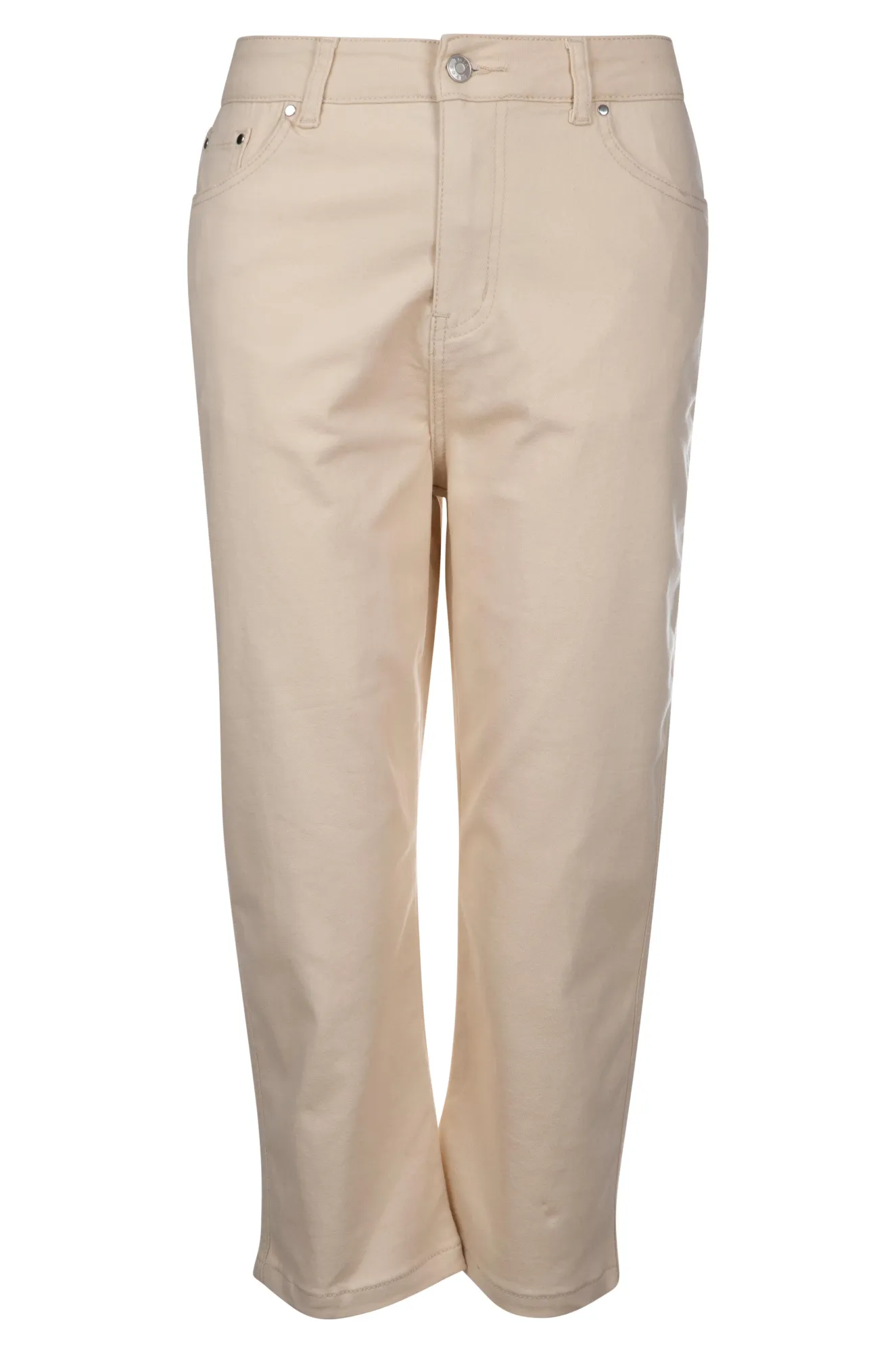 Stretch Cotton blend MId Calf Jeans | ECRU | 6923A1 Breathable fabric technology Parent Style Trendy Breathable