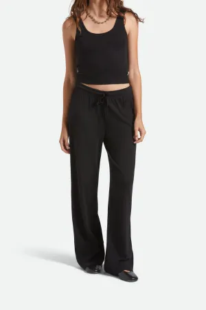 Pointelle Lounge Pant - Black Flexible Durability