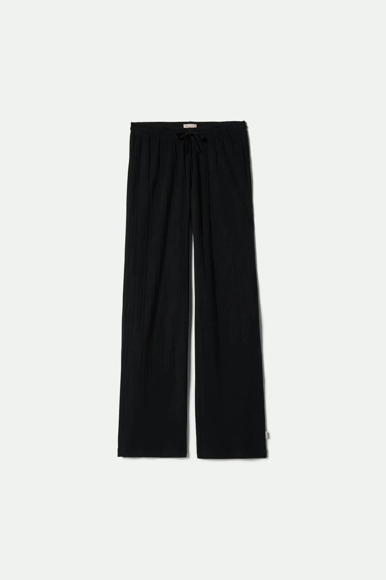 Polyester fabric Travel-Ready Pointelle Lounge Pant - Black