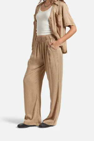 Hudson Lounge Pant - Washed Copper/Whitecap Fitted waist Static free