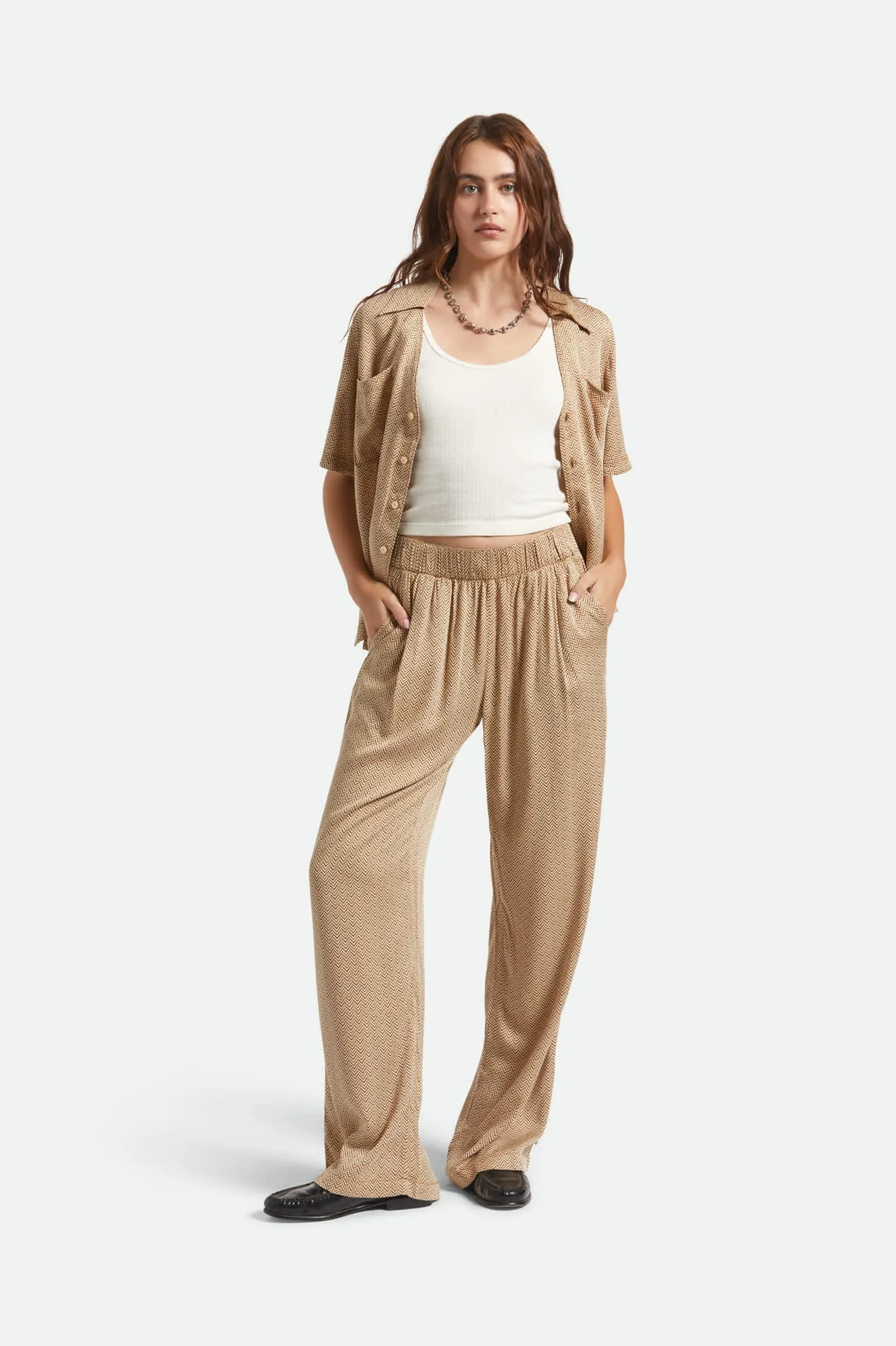 Hudson Lounge Pant - Washed Copper/Whitecap Stylish Waistband