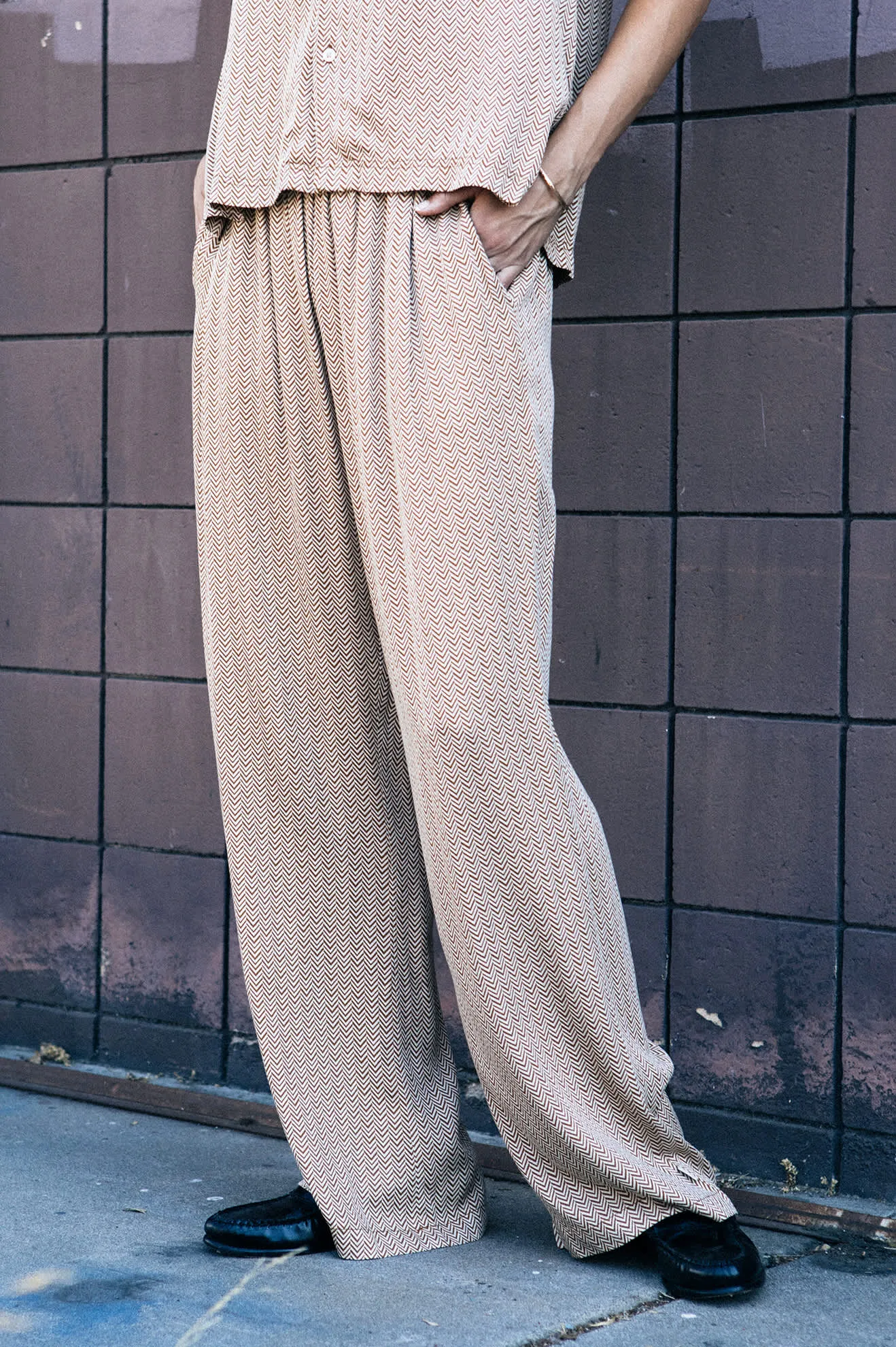 Hudson Lounge Pant - Washed Copper/Whitecap Simple Comfort Wear
