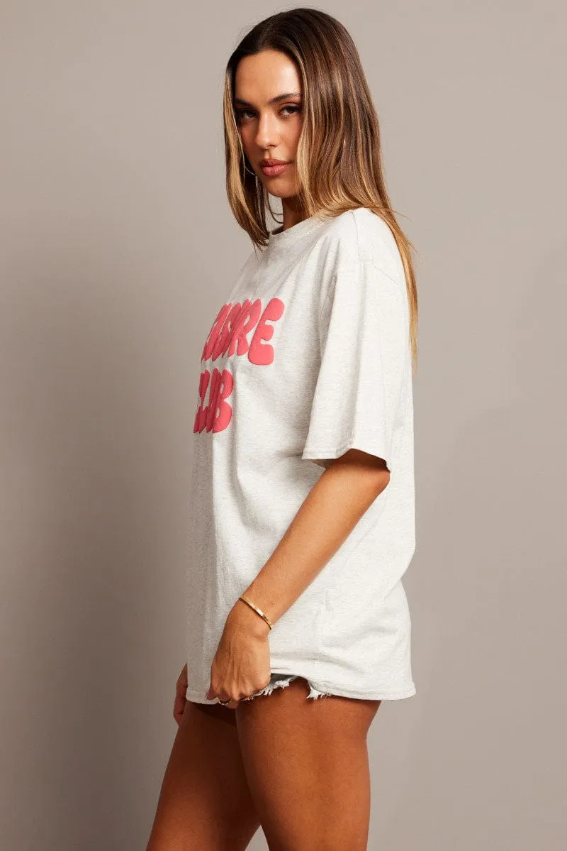 Timeless Layer Grey Graphic Tee Short Sleeve