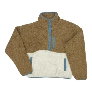 Daywear Style Sporty Dress Sweatshirt Collar By Mi Ami In Tan & White, Size:L