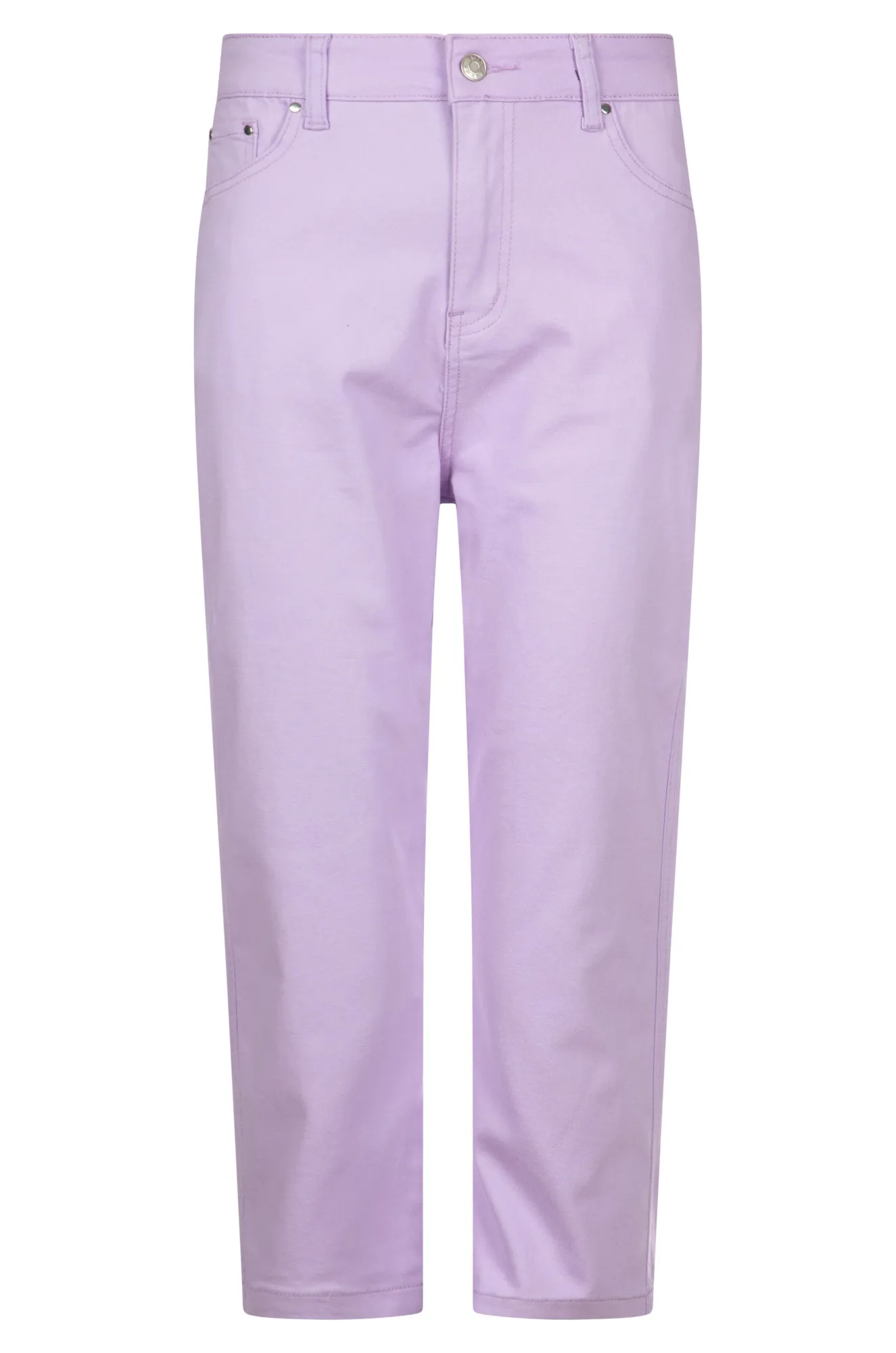 Stretch Cotton blend MId Calf Jeans | LILAC | 6923A1 Multi Layer Knee Reinforcement Relaxed Feel