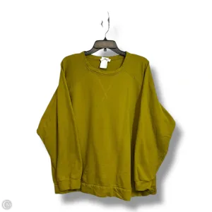 Breathable Fit ZeroIrritationLabels Sweatshirt Crewneck By Zenana Outfitters In Green, Size: 3x