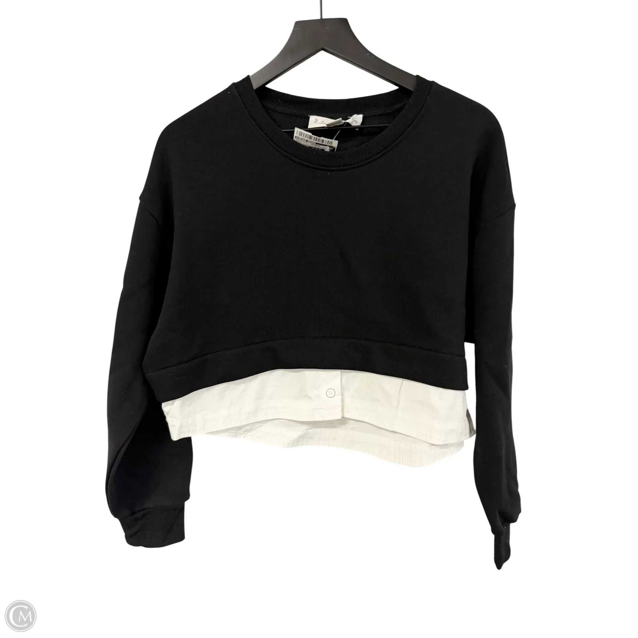 Fashion Footwear Sweatshirt Crewneck By Vintage Havana In Black, Size: S