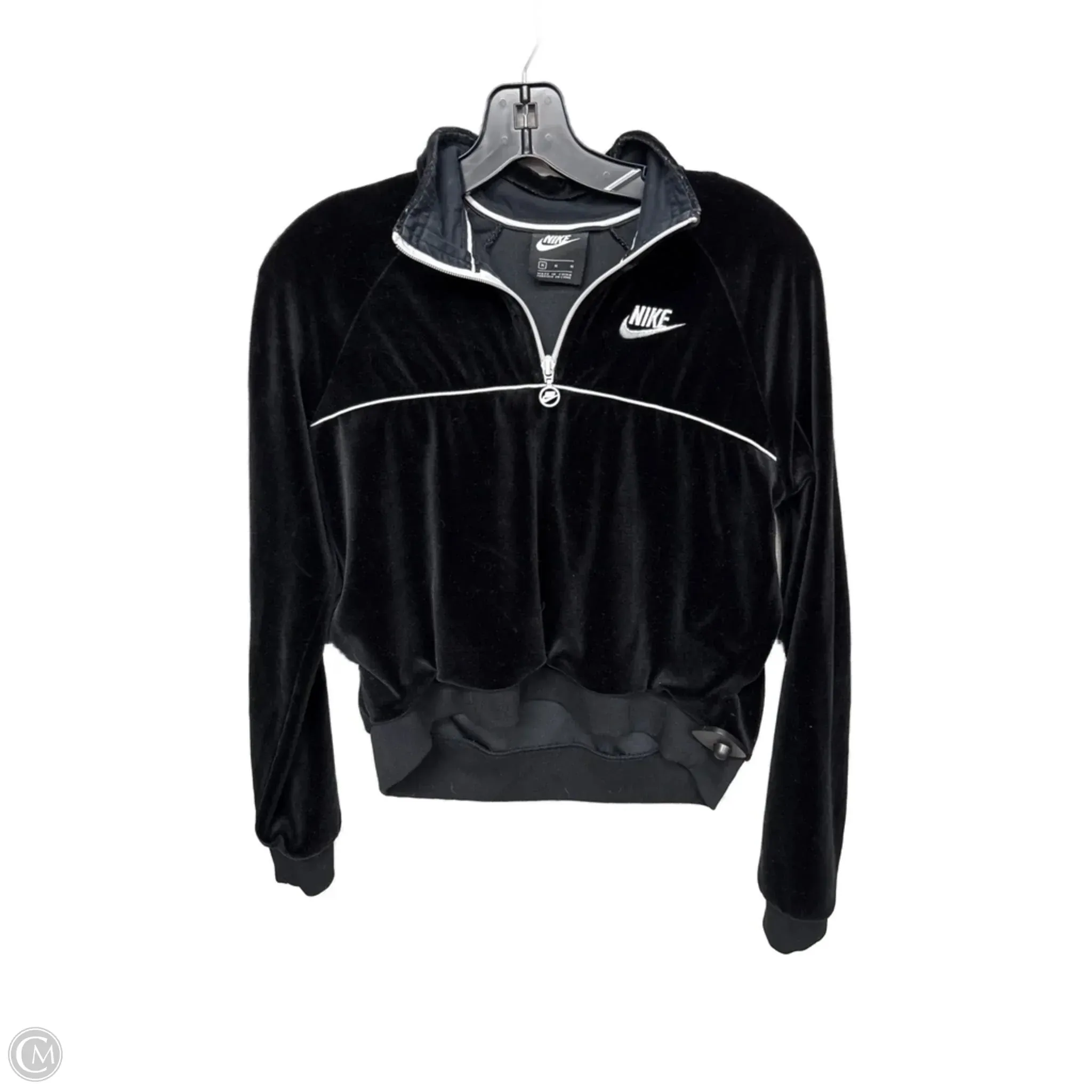 Minimal Design ButterySoftTexture Athletic Sweatshirt Hoodie By Nike Apparel In Black, Size: M