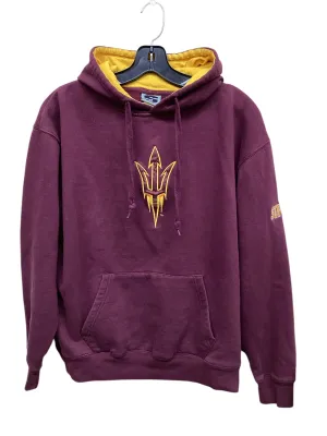 Dream Feel Downtown Cool Sweatshirt Hoodie By Clothes Mentor In Purple & Yellow, Size: L