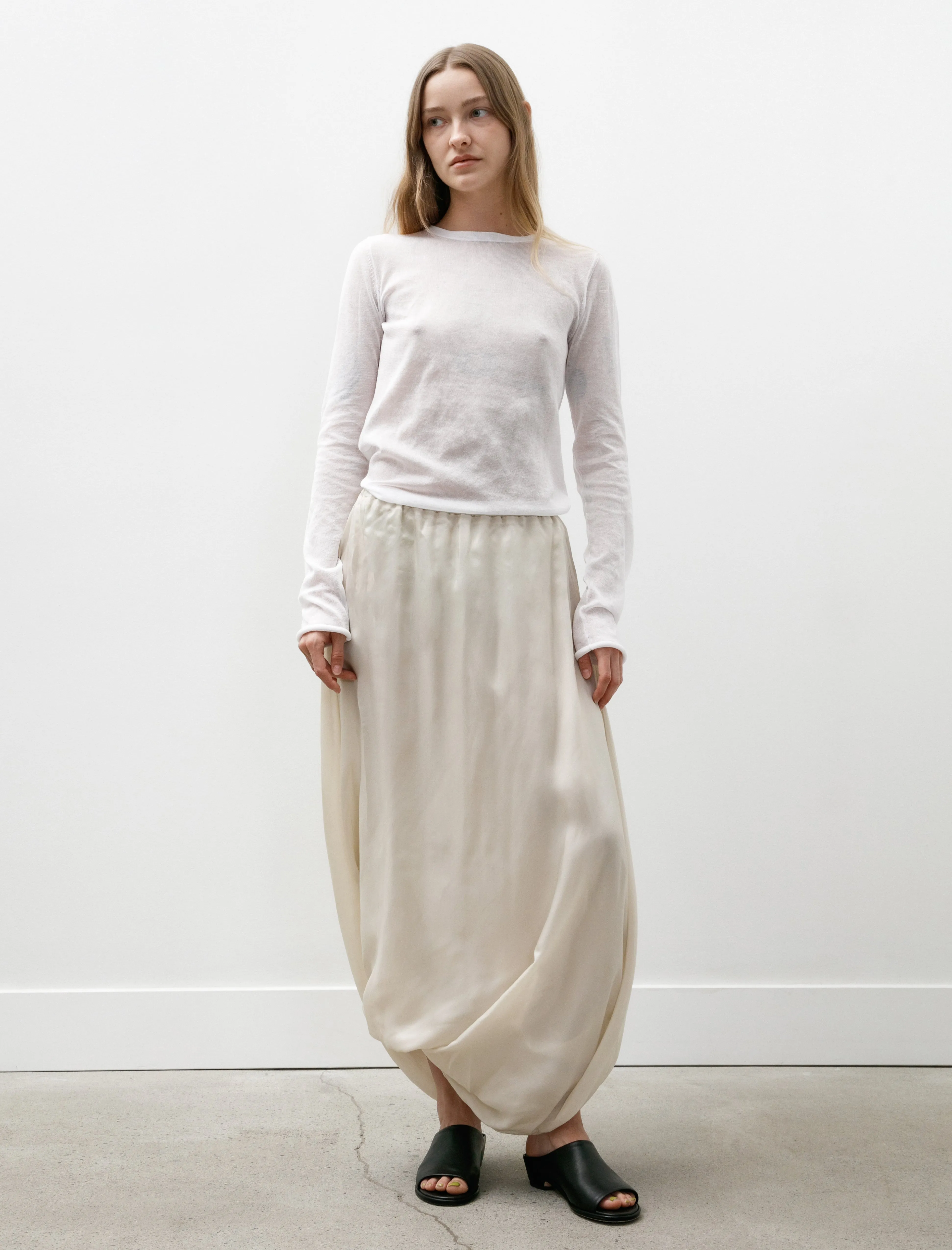 Style Innovation Thermal Regulating Balloon Skirt Ivory