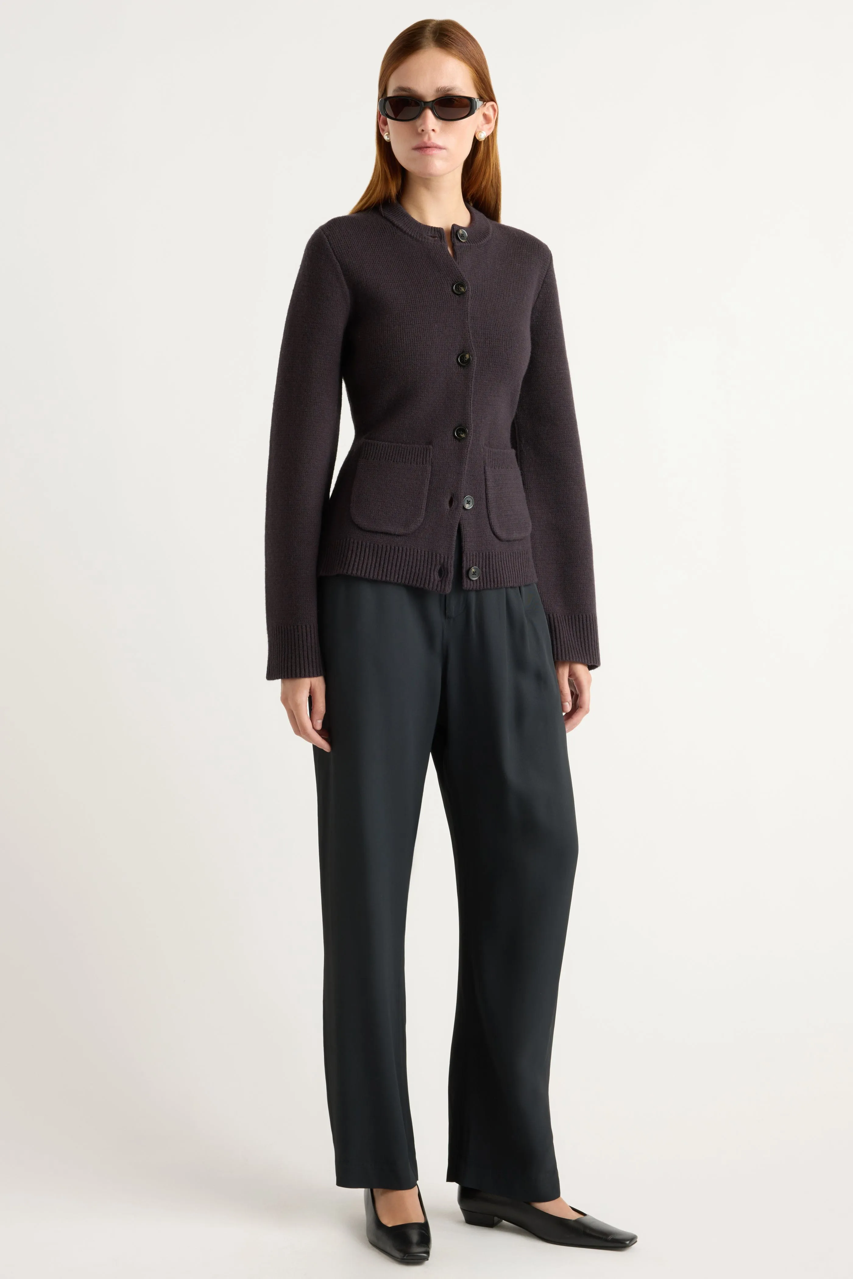 Winter Essentials Eames Organic Cotton-Wool Cardigan