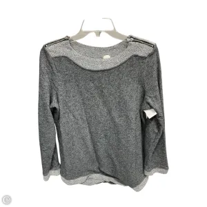 Formal Attire Sky Cool Sweatshirt Crewneck By Chicos In Grey, Size: M