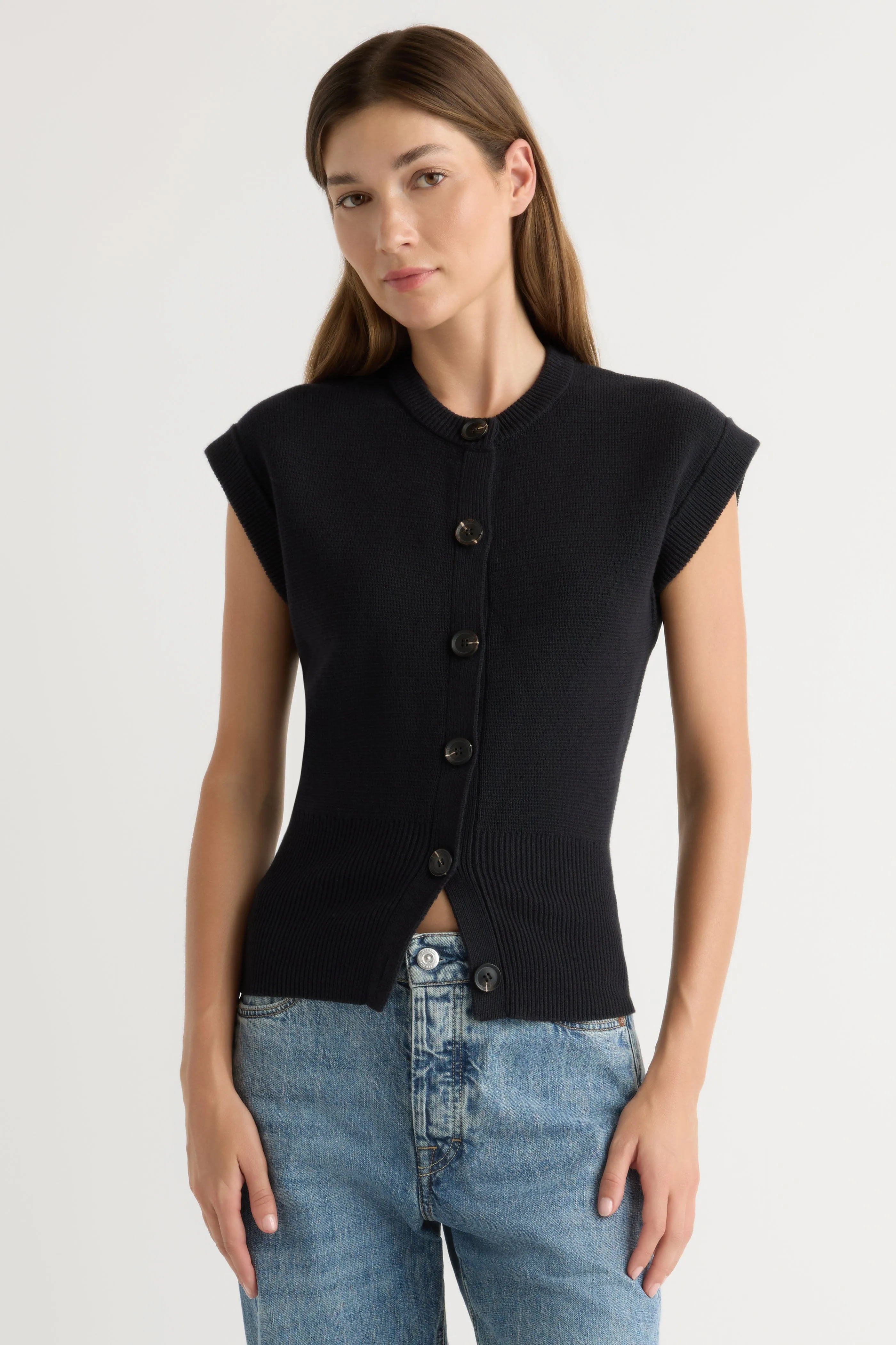 Trendy Warmth Solea Button Knit Vest