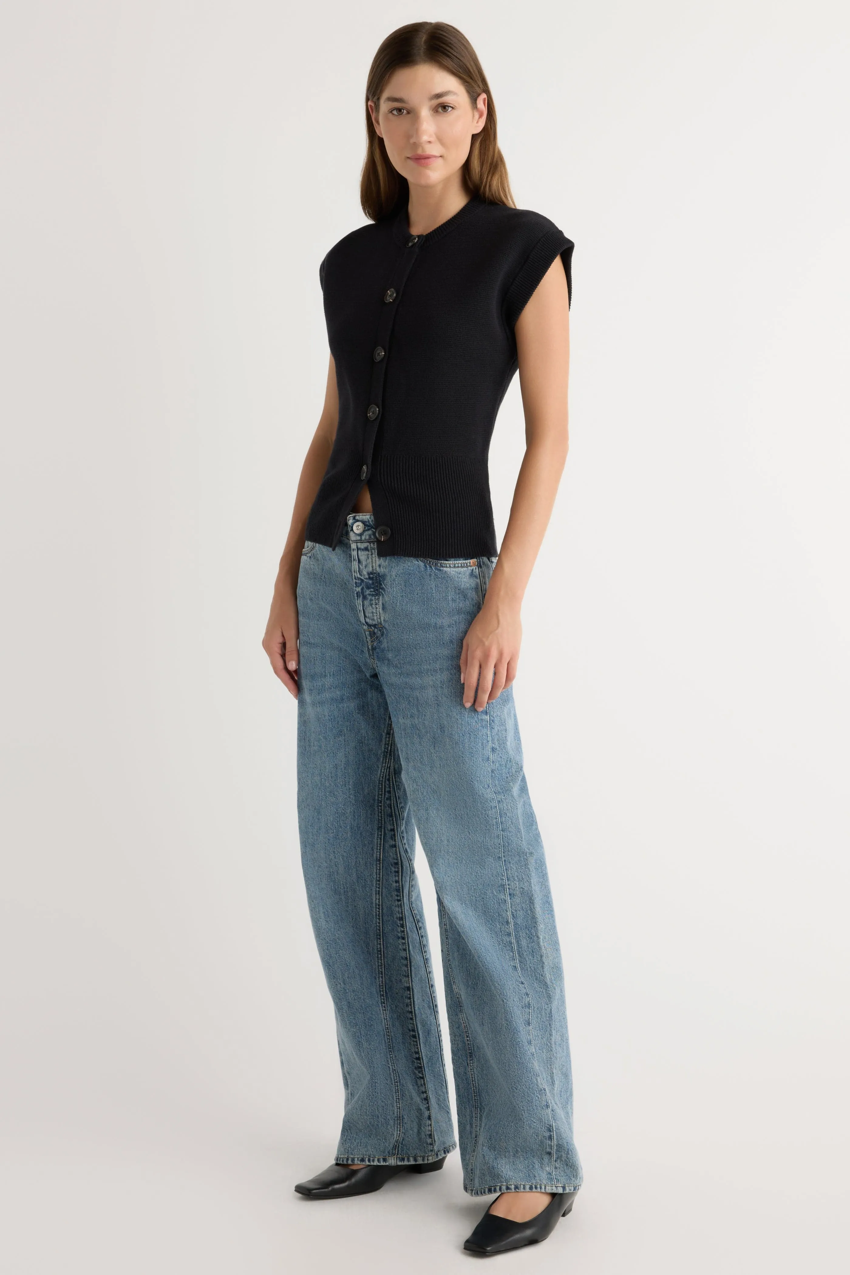 Anti Pilling Surface Solea Button Knit Vest