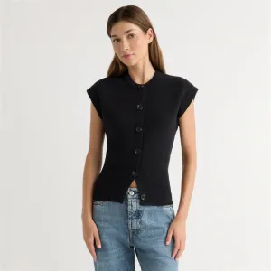 Solea Button Knit Vest Warm Touch Outdoor Comfort