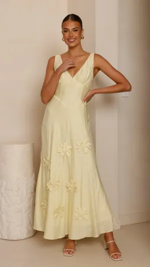 Quartz Shine Dance Floor Lavara Maxi Dress - Yellow