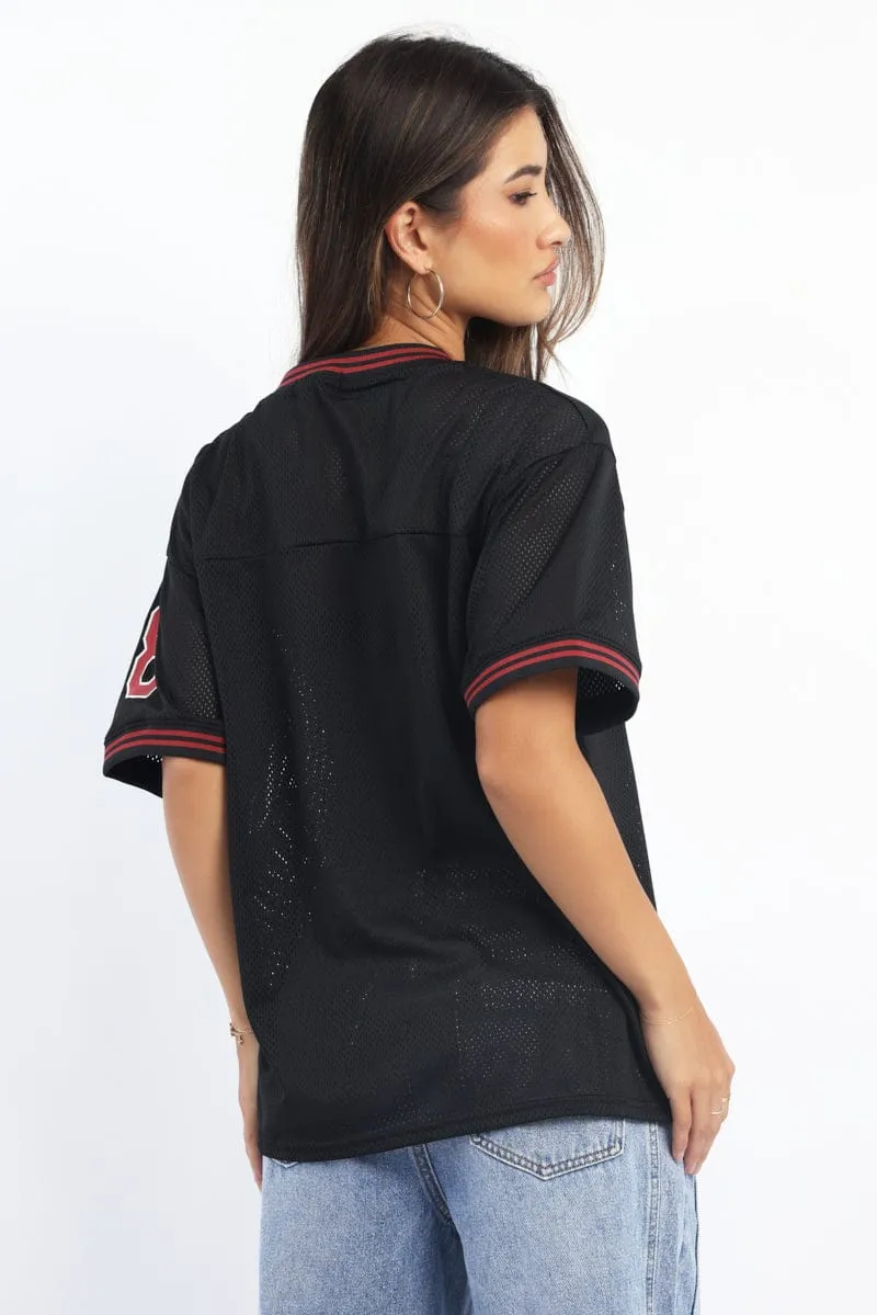Outdoor Leisure Look Black Sport Tee Short Sleeve