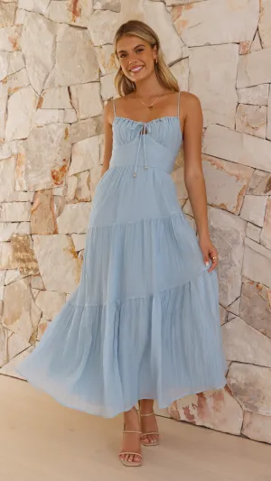 Cove Maxi Dress - Blue Seaside Path This maxi dress offers a comfortable and flattering fit for any occasion