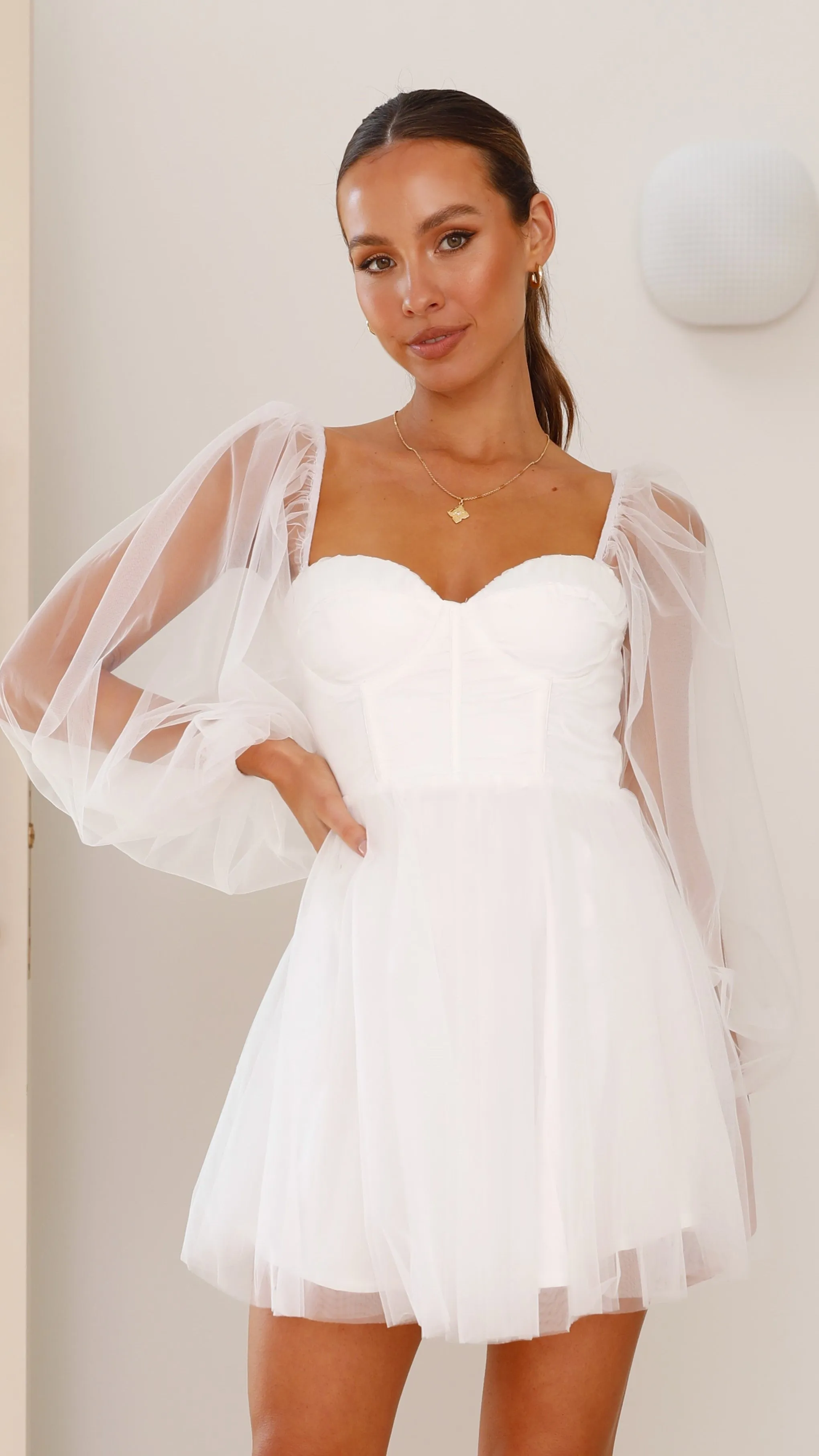 Day Wear Casual Day Look Olivia Mini Dress - White
