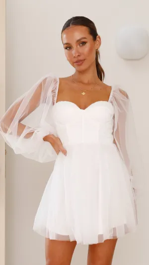 Day Wear Casual Day Look Olivia Mini Dress - White