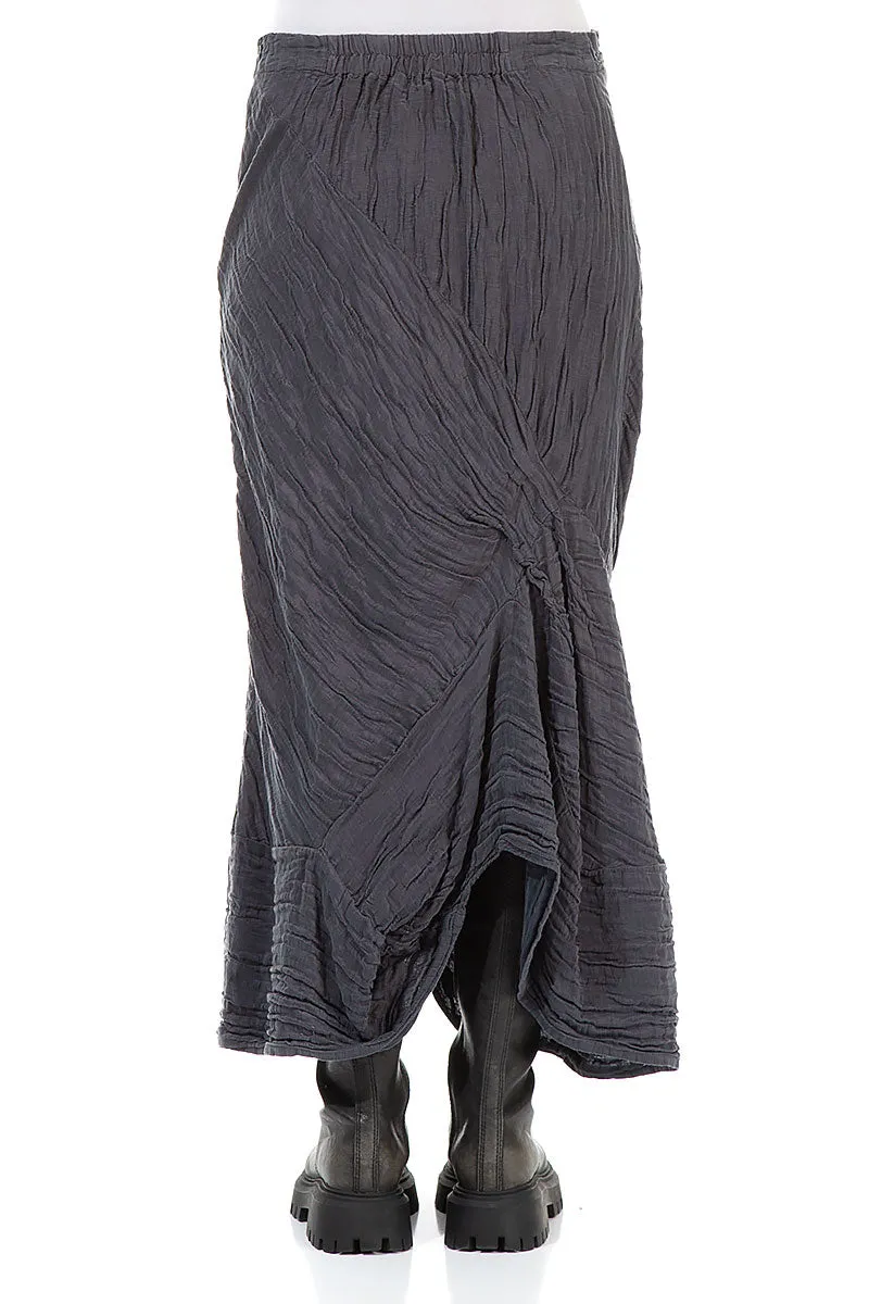 Ruched Crinkled Violet Silk Skirt Gentle Vibe Lightwear Look