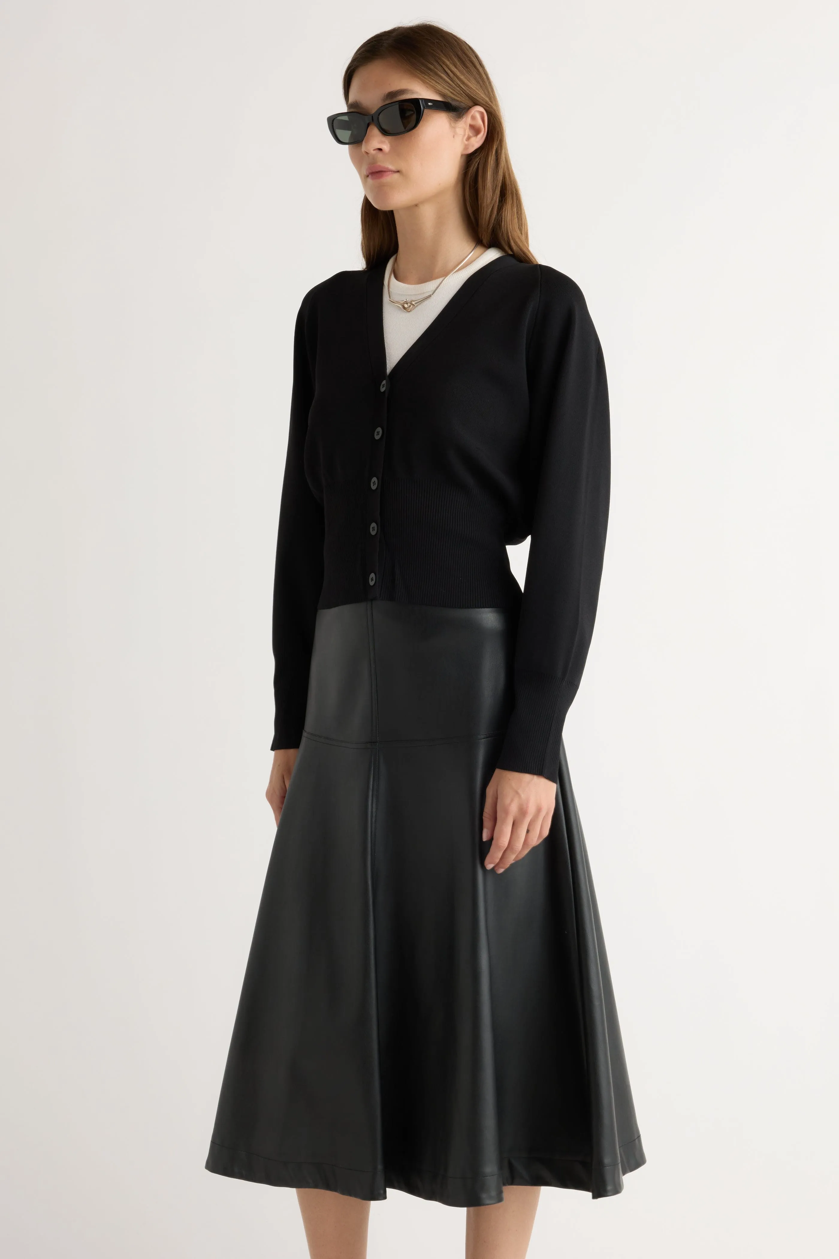 Carson Button-Front Cardigan Seasonal Must-Have Classic Layer