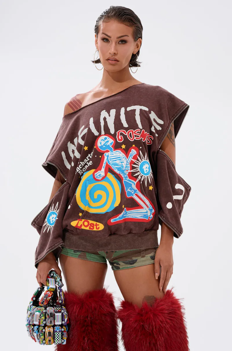 INFINITE COSMOS OVERSIZED GRAPHIC SWEATSHIRT product festival wearability