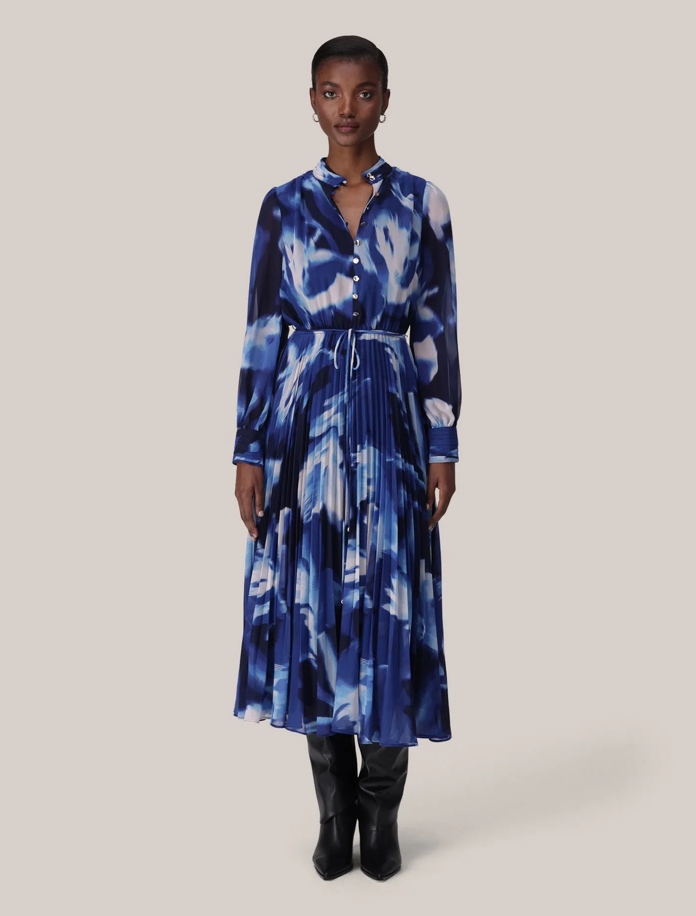 Annabel Button Through Midi Dress Smart Outfit