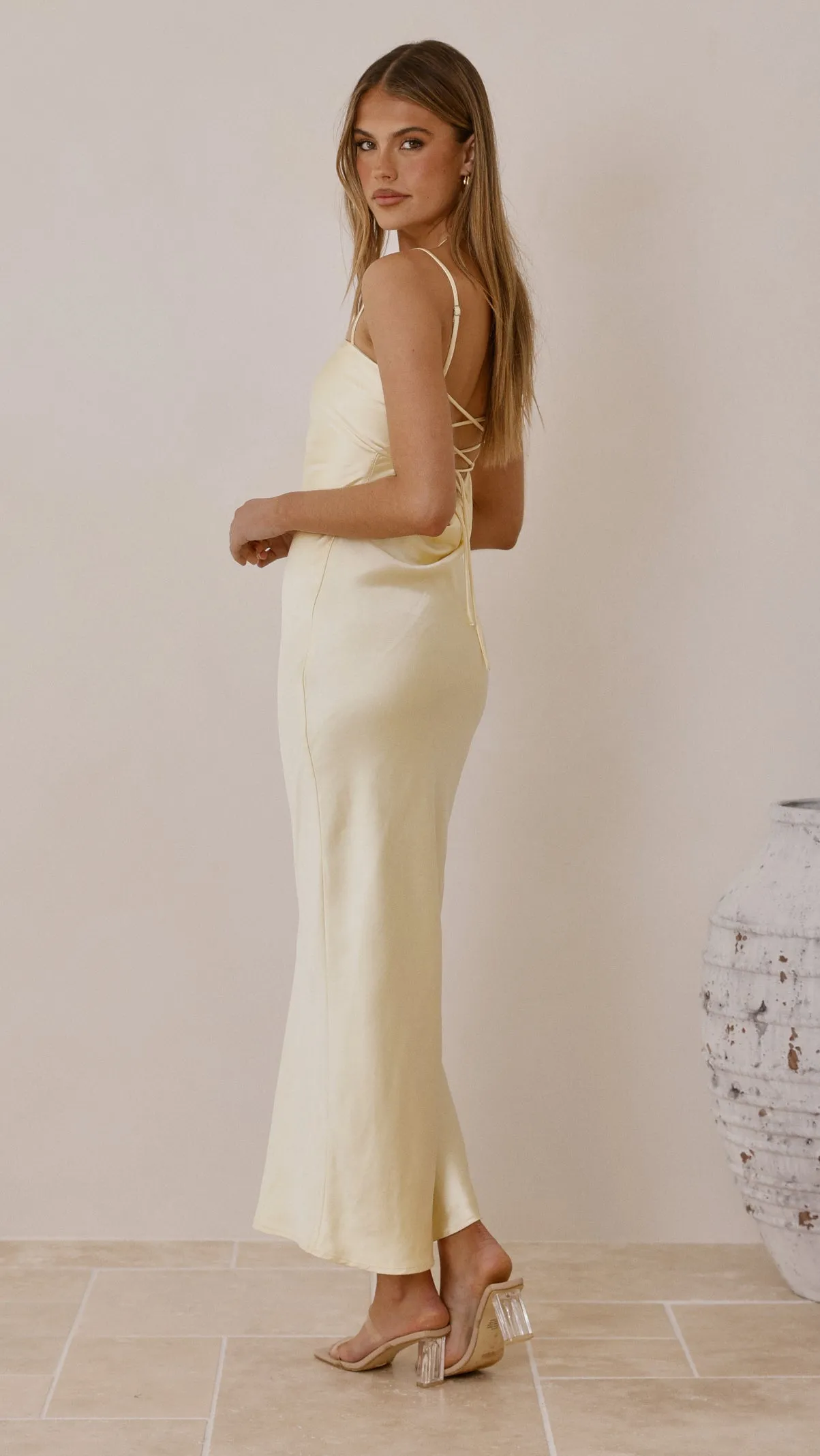 Keira Maxi Dress - Yellow Heat Air Diamond Shine