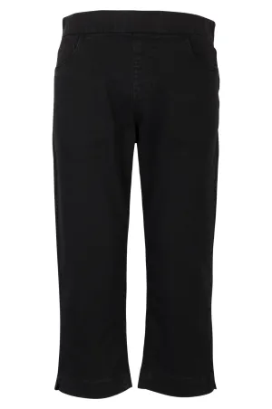 Modern Appeal Pull on Mid Calf Jeans | Black | 6506A1