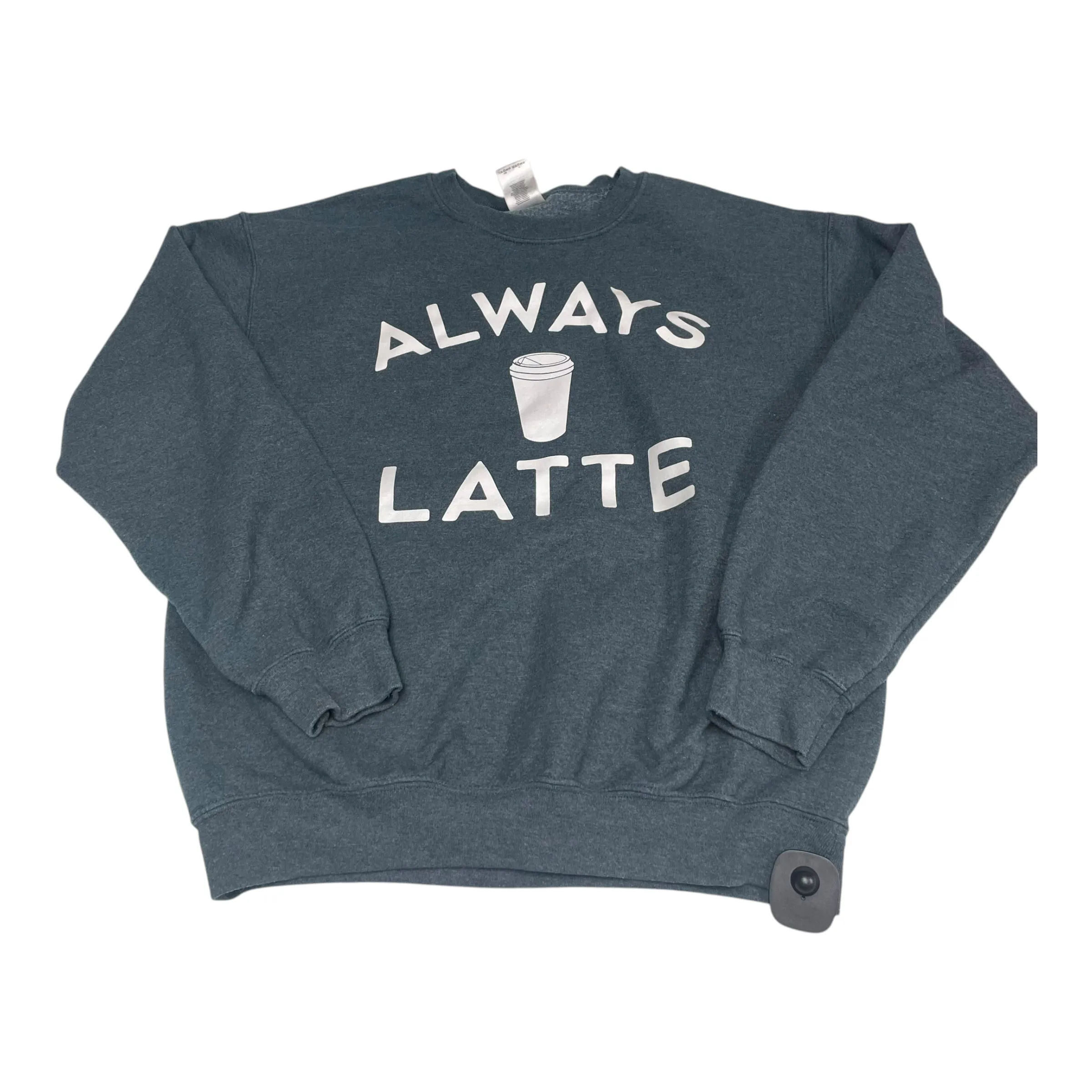 Push Edge Sweatshirt Crewneck By Gildan In Blue, Size: M