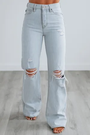 All Style Fit Non Stretch Denim Classic Statement Arlo KanCan Jeans - Light Wash